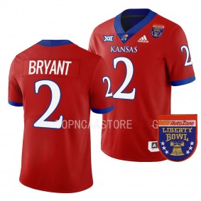 2022 Liberty Bowl Jacobee Bryant Kansas Jayhawks #2 Red College Football Jersey Men's