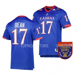 Jason Bean Kansas Jayhawks 2022 Liberty Bowl College Football Jersey Men's Royal #17 Uniform