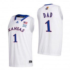 Kansas Jayhawks Greatest Dad White Jersey 2022 Fathers Day Gift