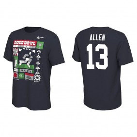 Kaytron Allen Penn State Nittany Lions Navy 2023 Rose Bowl Illustrated T-Shirt