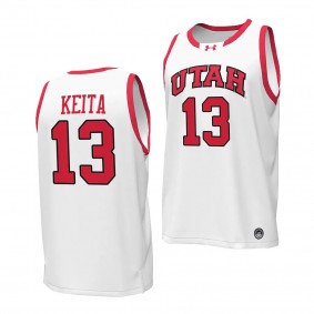 Keba Keita #13 Utah Utes Replica Basketball Jersey 2023-24 White