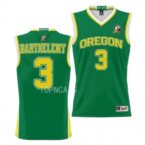 Keeshawn Barthelemy #3 Oregon Ducks NIL Pick-A-Player Basketball Jersey Green