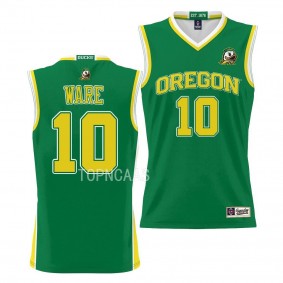 Kel'el Ware #10 Oregon Ducks NIL Pick-A-Player Basketball Jersey Green