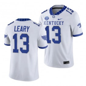 Devin Leary Kentucky Wildcats College Football White Men Game 13 Jersey 2023