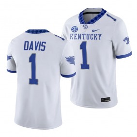 Ray Davis Kentucky Wildcats College Football White Men Game 1 Jersey 2023