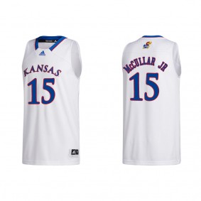 Kevin McCullar Jr. Kansas Jayhawks adidas College Basketball Jersey White