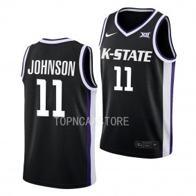 Keyontae Johnson #11 Kansas State Wildcats Alternate Basketball Jersey 2022-23 Black