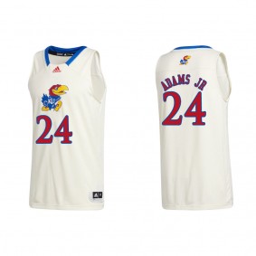 KJ Adams Jr. Kansas Jayhawks adidas Swingman College Basketball Jersey Cream