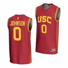 Kobe Johnson USC Trojans #0 Cardinal NIL Lightweight Fashion Jersey Men Player Basketball