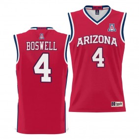 Arizona Wildcats Kylan Boswell Red #4 NIL Basketball Jersey Lightweight Unisex