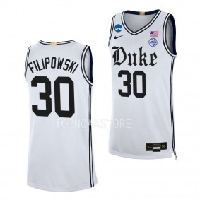 Kyle Filipowski Duke Blue Devils 2023 NCAA March Madness Mens Basketballwhite Jersey