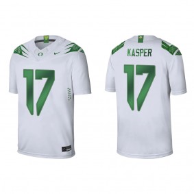 Kyler Kasper Oregon Ducks Game Jersey White