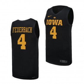 Kylie Feuerbach Iowa Hawkeyes #4 Black Women's Basketball Jersey Unisex Replica