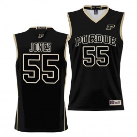 Lance Jones Purdue Boilermakers #55 Black NIL Basketball Jersey Unisex Lightweight