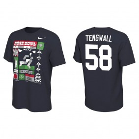 Landon Tengwall Penn State Nittany Lions Navy 2023 Rose Bowl Illustrated T-Shirt