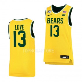 Langston Love #13 Baylor Bears Alternate Basketball Jersey 2022-23 Gold