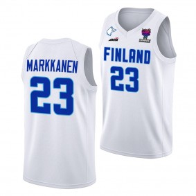 FIBA EuroBasket 2022 Finland Lauri Markkanen Home White #23 Jersey