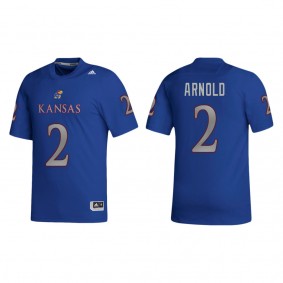 Lawrence Arnold Kansas Jayhawks adidas NIL Replica Football Jersey Royal