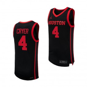 Houston Cougars LJ Cryer Replica Basketball uniform Black #4 Jersey