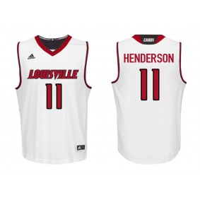 Jay Henderson #11 White College Basketball Louisville Cardinals Jersey