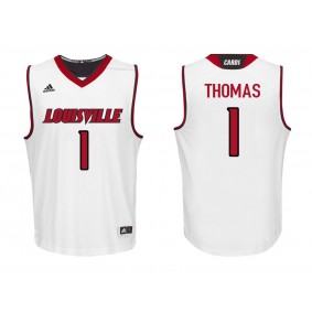 Lance Thomas #1 White College Basketball Louisville Cardinals Jersey