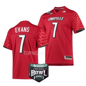 Louisville Cardinals 2022 Fenway Bowl Tiyon Evans #7 Red Men's Premier Football Jersey