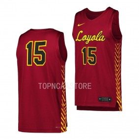 Loyola Chicago #15 Maroon Replica Basketball Jersey