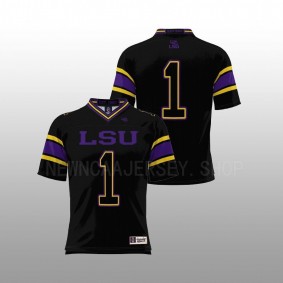 LSU Tigers #1 Endzone Football Men Black Jersey ProSphere