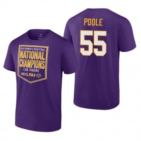 Kateri Poole LSU Tigers 2023 NCAA Women's Basketball National Champions T-Shirt Purple