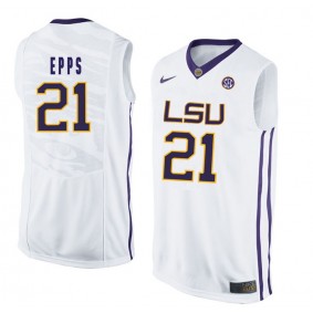 LSU Tigers #21 Aaron Epps White College Basketball Jersey