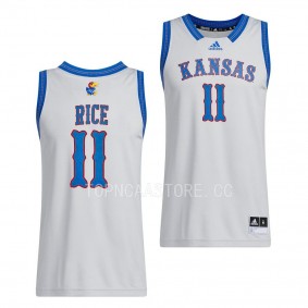 Kansas Jayhawks M.J. Rice Swingman Basketball uniform Grey #11 Jersey 2022-23