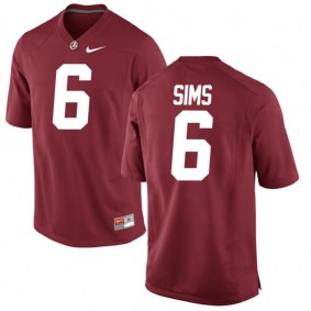 Male Alabama Crimson Tide #6 Blake Sims Crimson NCAA Alumni Football Game Jersey