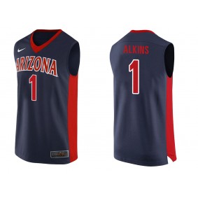 Male Rawle Alkins #1 Arizona Wildcats Navy College Team Basketball Performance Jersey