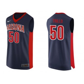 Male Tyler Trillo #50 Arizona Wildcats Navy College Team Basketball Performance Jersey