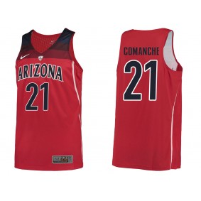 Male Chance Comanche #21 Arizona Wildcats Red College Basketball Player Apparel Basketball Jersey