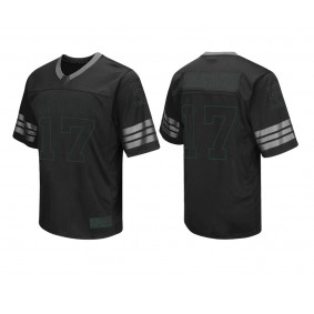 Male Baylor Bears #17 Black College Colosseum Blackout Football Jersey