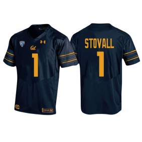 Male Cal Bears #1 Melquise Stovall Navy PAC-12 College Football New-Season Home Jersey