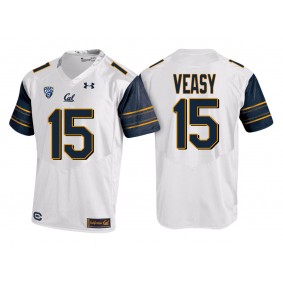 Male Cal Bears #15 Jordan Veasy White PAC-12 College Football New-Season Road Jersey