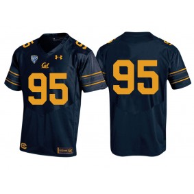 Male California Golden Bears #95 Navy PAC-12 College Football New-Look Home Jersey