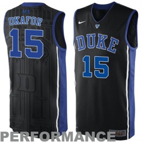 Male Jahlil Okafor #15 Duke Blue Devils Black NCAA High-School Basketball NBA Player Jersey