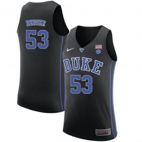 Male Duke Blue Devils #53 Brennan Besser Black College Basketball Player Performance Jersey