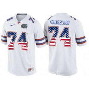 2017 US Flag Fashion Male Florida Gators #74 Jack Youngblood White College Football Limited Jersey