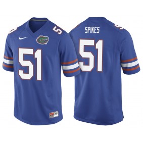 Male Florida Gators Brandon Spikes #51 Royal College Football Player Performance Jersey