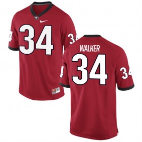 Male Georgia Bulldogs #34 Herchel Walker Red NCAA Alumni Football Game Jersey