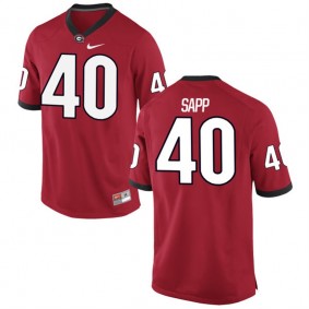 Male Georgia Bulldogs #40 Theron Sapp Red NCAA Alumni Football Game Jersey