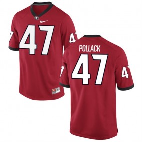 Male Georgia Bulldogs #47 David Pollack Red NCAA Alumni Football Game Jersey