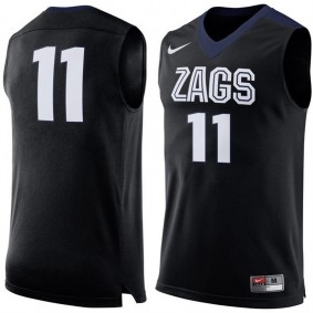 #11 Male Gonzaga Bulldogs Black NCAA Basketball Premier Tank Top Jersey