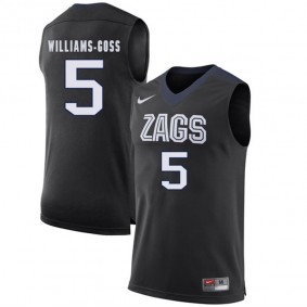 Male Nigel Williams-Goss #5 Gonzaga Bulldogs Black College Basketball Limited Jersey