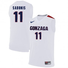 Male Domantas Sabonis #11 Gonzaga Bulldogs White College Basketball Limited Jersey