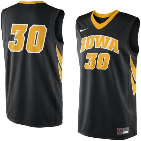 #30 Male Iowa Hawkeyes Black NCAA Basketball Premier Tank Top Jersey